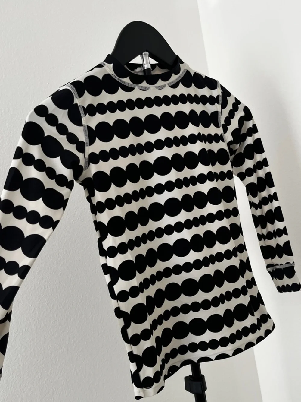 ☀️ Shade Critters Palm Beach Rash Guard | Luxe Black + White Mod Swim Top